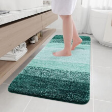 Tapete de banho felpudo de microfibra antiderrapante e absorvente de 150 x 60 cm (59 x 24 polegadas).