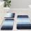 Tapete de banheiro felpudo de microfibra azul retangular 150x60 cm 8