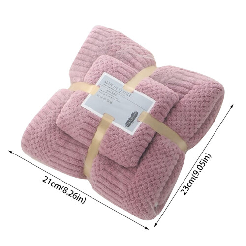 Navy Bath Towel Set Soft Absorbent 2 Pieces 2