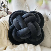 Boule de coussin en velours de 30 cm avec nœud pour canapé-lit