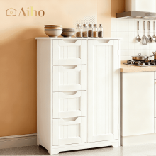 Armoire de rangement en bois 31,5 po L avec 4 tiroirs et 1 porte