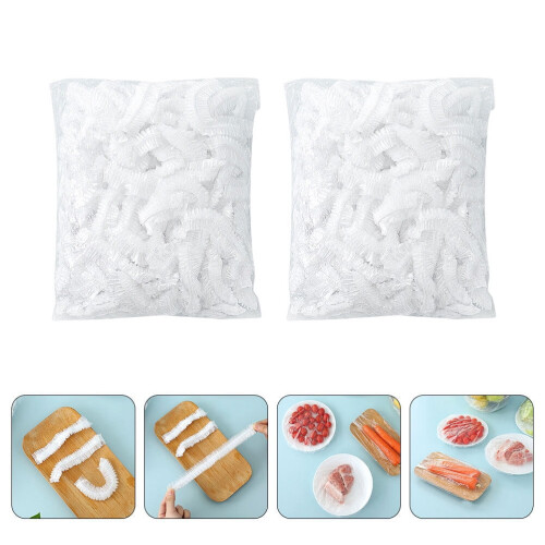 Huse elastice pentru alimente, din plastic, pentru bucătărie, 200 buc. 2