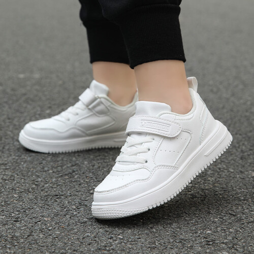Witte kindersneakers met klittenbandsluiting, maat 39 1