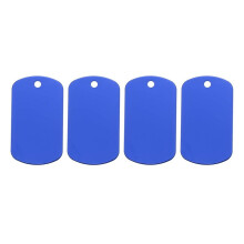 Metal Engraving Blank Tags, 60 Pcs Rectangle Aluminum Blank Tags Metal DIY Tag with Hole for Engraving Stamping Jewelry