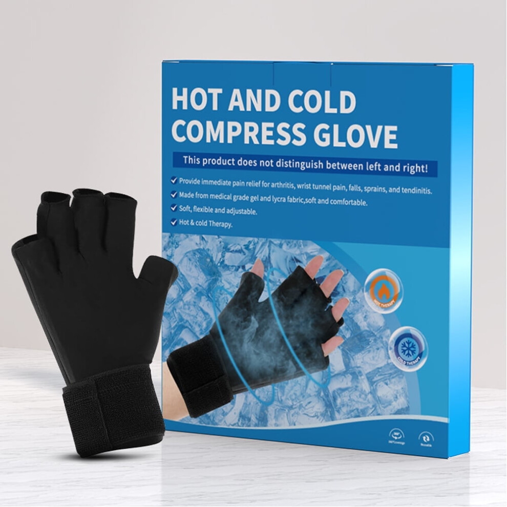Cold and Hot Compress Glove for Wrist and Finger Sprain