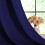 Royal Blue Blackout Curtains with Silver Grommets, 34" x 4