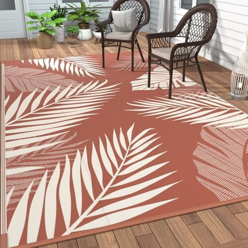 Tapis d'extérieur réversible et imperméable 152 x 244 cm