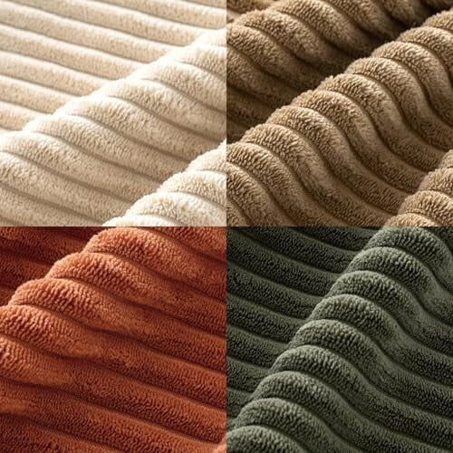 Fodere per cuscini in velluto a coste stile boho, 61x61 cm, set da 4 1