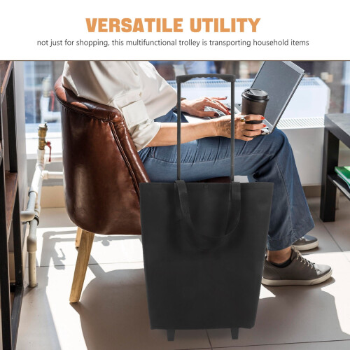 Shopping Cart Collapsible Utility Trolley Retractable Handle 2