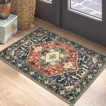 Washable Boho Area Rug 2x3 Feet Non-Slip Rubber Backing