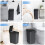 4-Gallon touchless bathroom trash can black 7