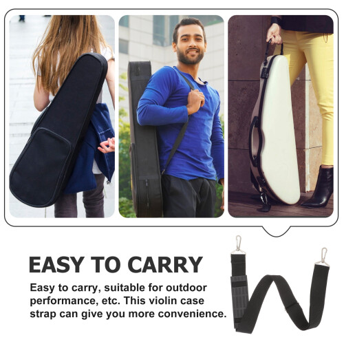 Alça de ombro ajustável e acolchoada para bolsa de violino (2 peças) 2