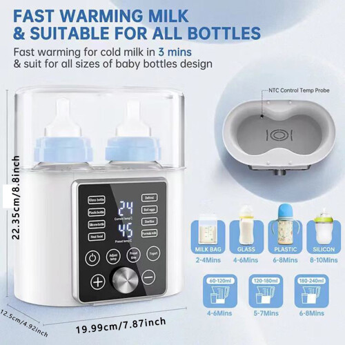 Multifunctional Egg Heater & Bottle Warmer with Precise Temp Control for Jars, Milk Containers – Compatible with Standard Sizes 1