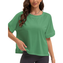 Damtoppar Eleganta Casual Kortärmade Skjortor Rundringade Blusar Vår Sommar Casual Damtoppar för Dam
