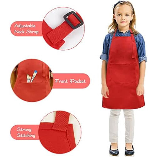 Kids Chef Apron with Pocket 2-Pack 1