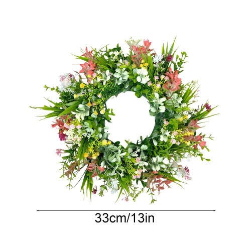 Coroană de flori artificiale colorate, 45 cm 1