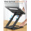 Adjustable Laptop Stand – Metal, 2.1–21 in Height, 2