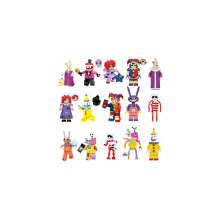 16 piezas de bloques de construcción de figuras de circo digital increíbles, juguete de regalo para