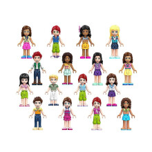 16 piezas de minifiguras de Friends Girls, bloques de construcción, juguetes