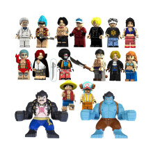 Bloques de construcción ensamblados para niños de la serie One Piece, colección de 17 piezas, Luffy,