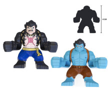 2 bloques de construcción ensamblados de Luffy, el rey de los ladrones, para niños.