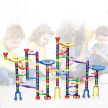 122 piezas de laberinto 3D con bolas, juguete de pista de carreras de canicas, bloques de construcción,