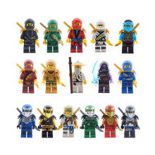 Juego de 16 minibloques de construcción de juguetes Ninjago para educación temprana, regalo duradero