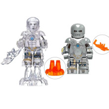 2 piezas de juguete de rompecabezas de héroe Mark armadura casco ensamblaje construcción bloques minifigura