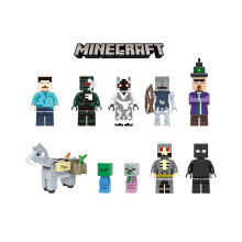 10 minifiguras de Minecraft, bloques de construcción, regalo DIY, juguete para niños, rompecabezas educativo