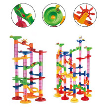 Juego de 105 piezas de juguetes educativos para niños, pistas de canicas para construcción, carreras