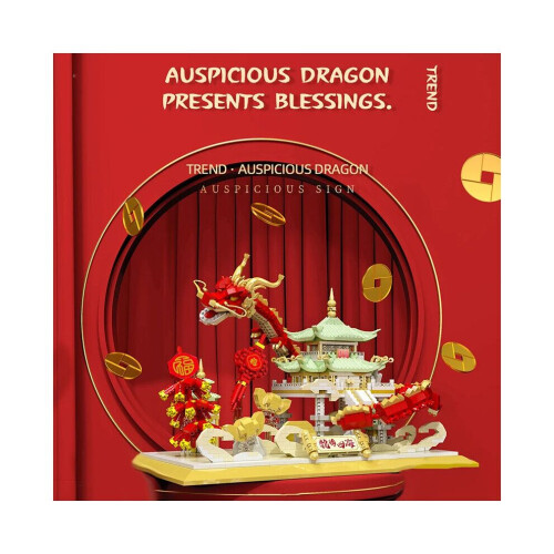 3166 τεμάχια Dragon Soaring Heavenly Palace Building Block Κινέζικης σειράς τούβλων
