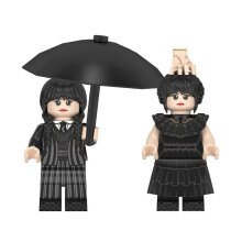 2 bloques de construcción de juguete para niños de American Drama Wednesday Adams