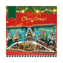 3260 piezas de bloques de construcción de modelo de libro de Navidad, casa del árbol de Navidad, tren,