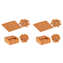 Juego de construcción de 200 mini ladrillos y tejas