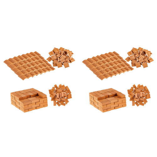 Juego de construcción de 200 mini ladrillos y tejas