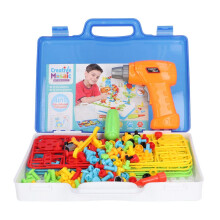 Kit de construcción de 239 piezas de taladro y destornillador, kit de rompecabezas educativo de taladro