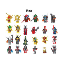 24 minifiguras Ninjago Kai Jay Sensei Wu Master Building Toy Blocks Kids
