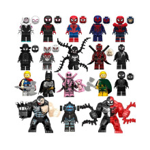 Figuras de bloques de construcción de superhéroes Venom, Iron Man, Spider-Man, Hulk, Hawkeye, Superman,
