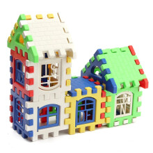 24 piezas de rompecabezas de plástico para niños, bloques de construcción, casa de juguete