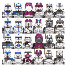 24 piezas nuevas de Space Wars, mini juguetes, clones, droides, AT-RT, bloques de construcción, juegos