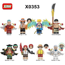8 τεμάχια παιχνίδι δομικών στοιχείων Luffy της σειράς Anime