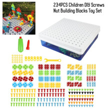 Juego de 234 piezas de rompecabezas para niños, juguetes educativos para desmontar, tornillos y tuercas.