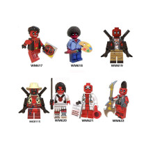 7 τεμάχια σειρά Deadpool με τουβλάκια για παιδιά