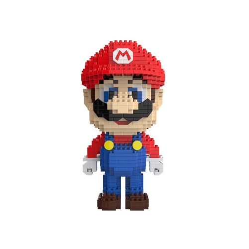 2 τεμάχια Super Mario Luigi Building Blocks Puzzle Micro 3D Figures Toys Brick 1
