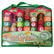 Juego de 42 bloques de dinosaurios para niños
