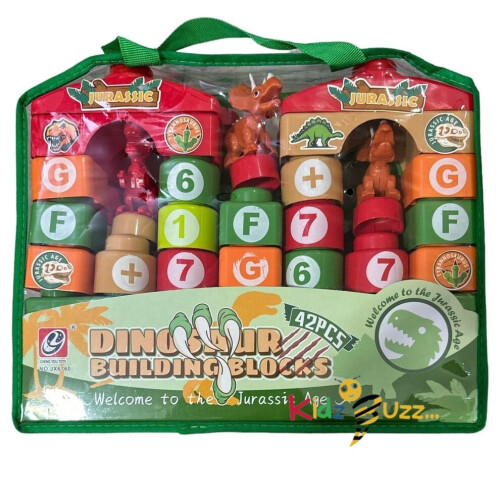 Juego de 42 bloques de dinosaurios para niños