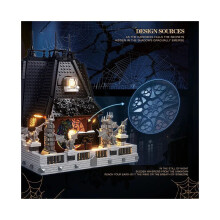 Bloques de construcción de la casa Adams del miércoles, 2419 piezas, modelo Darkness Villa