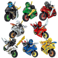 8 τεμάχια/σετ Μοτοσικλέτα Ninjago Κτίριο Μίνι Μπλοκ Φιγούρες Π