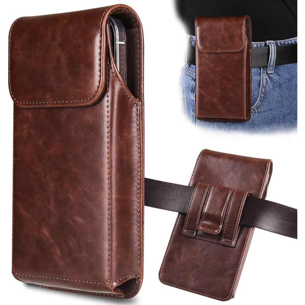 Leather Phone Holster With Belt Clip For Iphone 13Â17 Pro 9087558814052