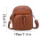 Bolso bandolera mini marrón para mujer con múltiples compartimentos. 2